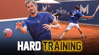 Daniil Medvedev amp Gilles Simon HighIntensity Clay Court Training [upl. by Hax]