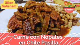 BISTEC CON NOPALES EN SALSA DE CHILE PASILLA [upl. by Anairda607]