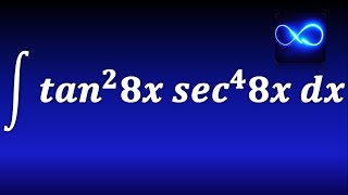 Integral de tangente cuadrada de 8x por secante cuarta de 8x Cambio de variable [upl. by Hunger]