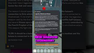 New Shadowcast legendary katana deepwoken [upl. by Piscatelli78]