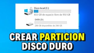 Cómo PARTICIONAR un DISCO DURO en Windows 10 [upl. by Aicatsanna]