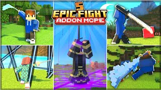 TOP 5 EPIC FIGHT ADDON MCPE Combat Addon TERKEREN DI MCPEMCBE Terbaru  120 [upl. by Orthman]