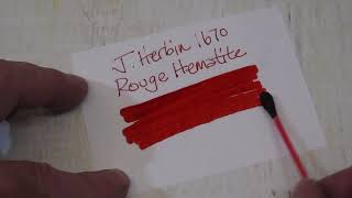 J Herbin 1670 Rouge Hematite ink writing sample [upl. by Nytsirhc]