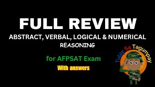 FREE AFPSAT Reviewer FULL REVIEW ABSTRACT VERBAL LOGICAL amp NUMERICAL REASONING w Answers [upl. by Hinkle467]