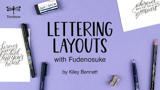 Lettering Layouts with Fudenosuke [upl. by Yajnas]