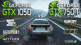 GTX 1050 vs GTX 750 Ti Test in 6 Games i3 7100 [upl. by Mandler]