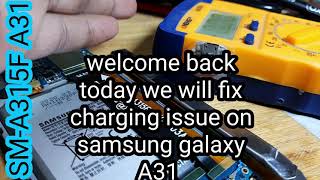 samsung galaxy a315f A31 charging issue fix only with a jumper [upl. by Olnee833]