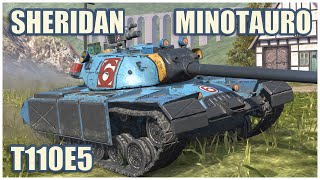 Sheridan T110E5 amp Minotauro • WoT Blitz Gameplay [upl. by Griffis563]