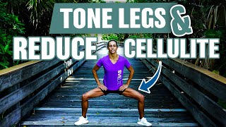 BEST Standing Exercises to TONE Legs amp REDUCE Cellulite [upl. by Dar309]