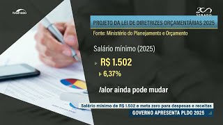 LDO 2025 projeto chega ao Congresso com saláriomínimo de R1502 [upl. by Alyek]