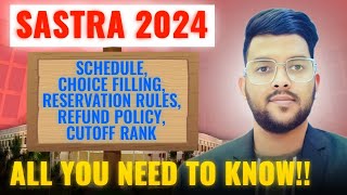 SASTRA University Admission 2024  All branch cutoff  Fee details  Reservation rule sastra vit [upl. by Nolyaw636]