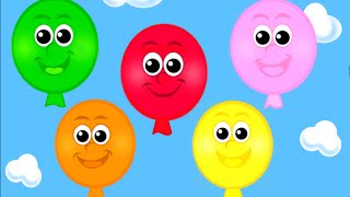 The Balloon Song  Learn 10 Color Song for Children Toddlers and Babies [upl. by Elorak]