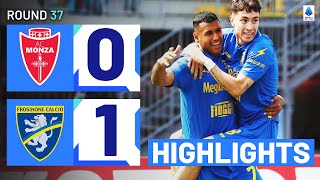 MONZAFROSINONE 01  HIGHLIGHTS  Cheddira keeps survival hopes alive  Serie A 202324 [upl. by Kinna90]