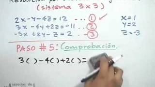 Sistemas de ecuaciones lineales 3x3 método de igualación  P2 [upl. by Vinita]