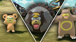 WHERE TO FIND TEDDIURSA URSARING AND URSALUNA IN Pokemon Legends Arceus [upl. by Akcire]