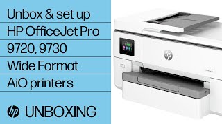 How to unbox amp set up HP OfficeJet Pro 9720 9730 Wide Format AllinOne printers  HP Support [upl. by Tisbe]