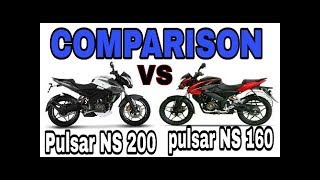 2017 new Pulsar ns 160 Vs Pulsar ns 200 Comparison hindi  bullet singh boisar [upl. by Massarelli694]