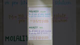 Difference between Molarity and Molality [upl. by Alleen160]