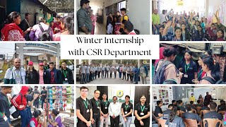 Winter Internship With CSR Department [upl. by Emirac]