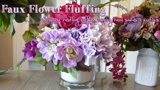 ASMR  Faux Flower Fluffing  Whispered Rustling Ruffling Tapping Hand Sounds amp Motions [upl. by Buckels]