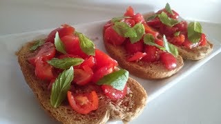 Domatesli Bruschetta Tarifi  İtalyan Mutfağı domatesli [upl. by Atile]