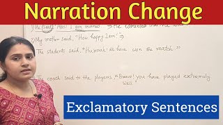 Narration ChangeExclamatory SentencesCompetitive ExamSchool ExamEnglish Grammar [upl. by Annoirb]