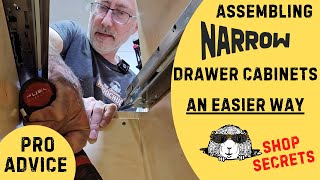 ASSEMBLING NARROW DRAWER CABINETS AN EASIER WAY [upl. by Roath]