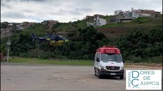 Secretaria de Saúde de Dores de Campos conseguiu helicóptero da PRF para transferir dorense [upl. by Basilius757]