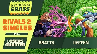 Bbatts Fleet vs Leffen Ranno  DPG 2024  Rivals of Aether 2 Losers Quarters Top 8 [upl. by Anerul]