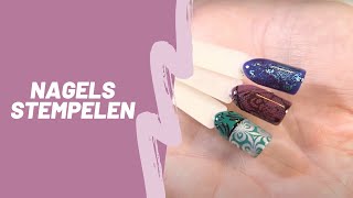 Nagel stempel nail stamping tutorial [upl. by Ieluuk]