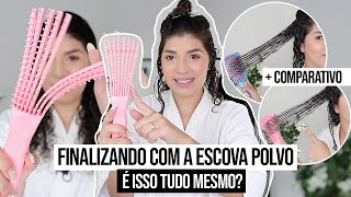 TESTANDO A FAMOSA ESCOVA POLVO cabelo cacheado  por Jessica Melo [upl. by Kraft]