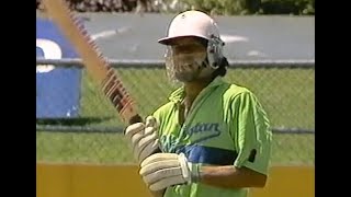 MASSIVE Imran Khan puts Terry Alderman onto the roof at the Gabba ODI January 1989 [upl. by Etnaud]