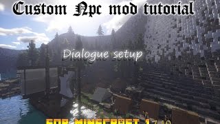 Minecraft Custom npcs tutorial 1 7 10  Dialogue setup [upl. by Thornie]