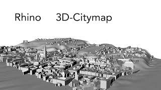 Rhino tutorial  Stadtmodell Linz aus DGM openData [upl. by Gerlac]