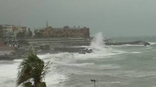 Allerta meteo in Liguria mareggiata a Genova le immagini da corso Italia [upl. by Aisel]