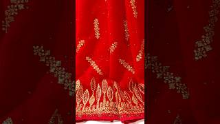 Georgette Chiffon Saree Zari Work [upl. by Nwahsor729]