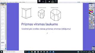 11klase Matemātika Prizmas virsmas laukums 1daļa [upl. by Vasquez]