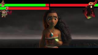 Moana and Maui vs Teka with healthbars [upl. by Trinia523]