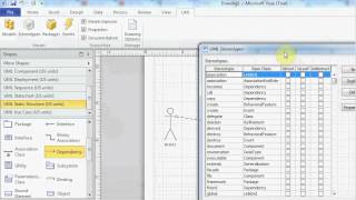 Microsoft Visio add UML include arrow [upl. by Reffotsirk290]