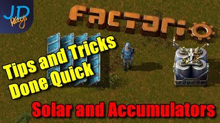 Factorio Solar and Accumulators ⚙️ From Hand Building to Blueprinting ⚙️ Tips and Tricks Done Quick [upl. by Akialam]