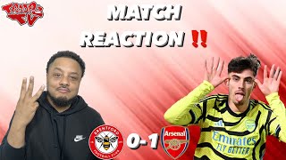 Brentford 01 Arsenal  Troopz Match Reaction  KING KAI TO THE RESCUE [upl. by Enyledam399]