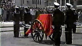 Ceremonia Sepultación 4 héroes de quotIquique y Pta Gruesaquot Sánchez Eusquiza Reynolds Olid año 1985 [upl. by Nylasor]