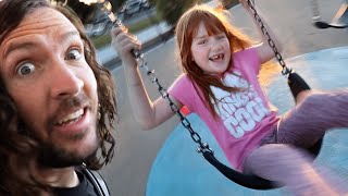 Trying CRAZY SWiNGS and SLiDES Fun Travel Day with Adley and my Friends at a new park playground [upl. by Acnayb]