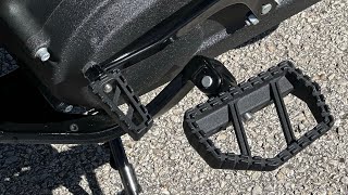 Install and Review of the Kuryakyn Riot Mini Floor Boards and Riot Shift peg HarleyDavidson [upl. by Nacnud]