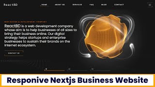 Creating Responsive Nextjs Business Website [upl. by Horvitz]