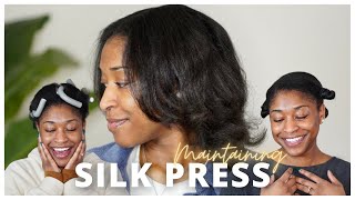 How To Maintain a Silk Press on Natural Hair That Poofs [upl. by Siurad]