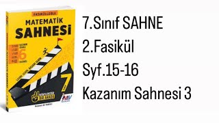 7SINIF MATEMATİK SAHNESİ 2FASİKÜL S1516 KAZANIM SAHNESİ 3 [upl. by Litnahc28]