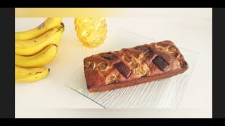 Banana bread au chocolat fondant gâteau à la banane express [upl. by Kristel]