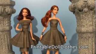 Printable Doll Clothes Overskirt [upl. by Aciretal]