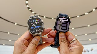 Apple Watch Series 10 amp Apple Watch Ultra 2 Satin Black  First Look amp Hands On [upl. by Miuqaoj]